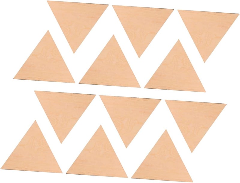 Healifty 15pcs Smooth Unfinished Wooden Triangle Slices for DIY Crafts Rustic Decoration Home Wedding Ornaments Painting Blanks Crafting Wood Pendants - Image 1