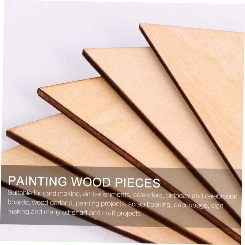 Healifty 15pcs Smooth Unfinished Wooden Triangle Slices for DIY Crafts Rustic Decoration Home Wedding Ornaments Painting Blanks Crafting Wood Pendants - Image 4
