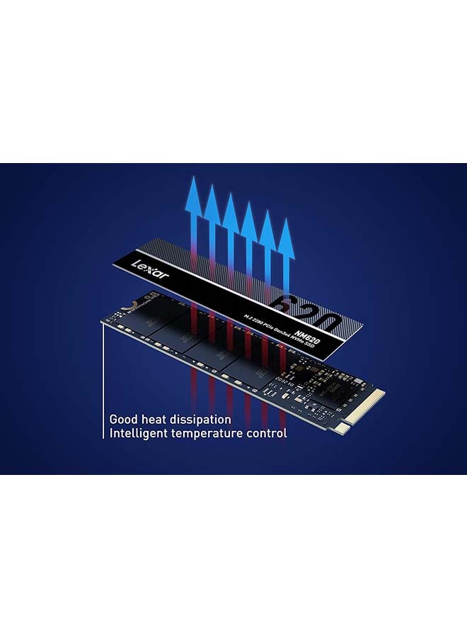 Lexar NM620 M.2 2280 PCIe Gen3x4 NVMe, 512GB Internal SSD, Up To 3300MB/s Read, for PC Enthusiasts and Gamers (LNM620X512G-RNNNG) 512 GB - Image 4