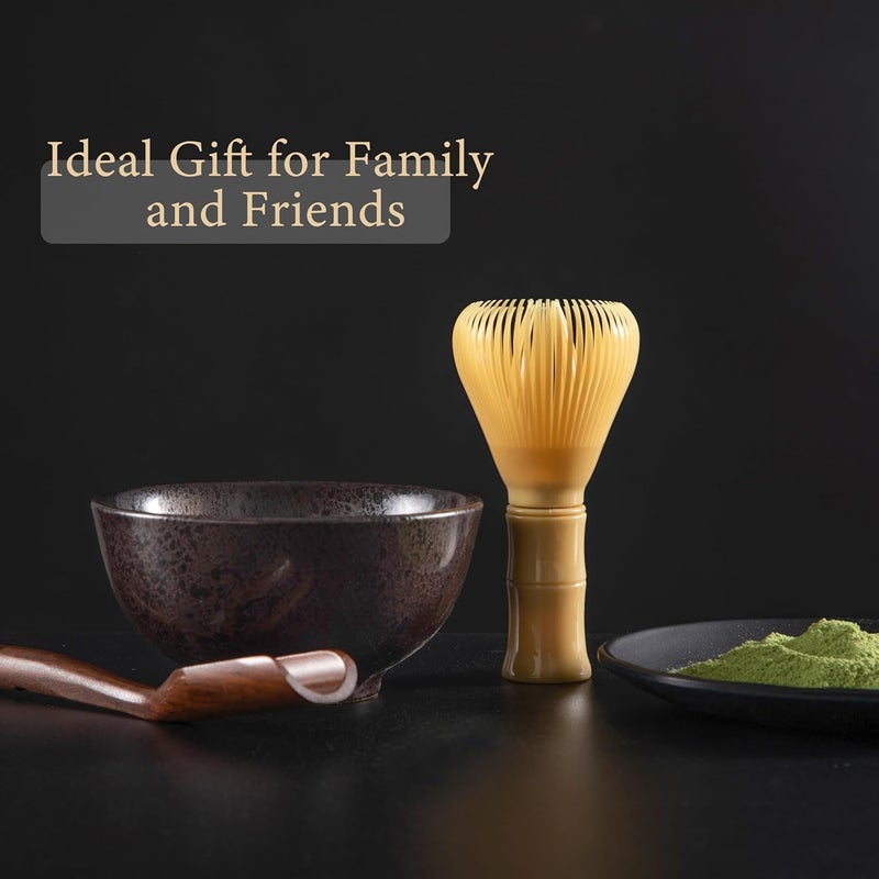 Sumsive Resin Matcha Whisk Traditional Japanese Chasen Matcha Tea Whisk Gifts for Tea Lovers Reusable Plastic Matcha Whisk for Authentic Tea Preparation (yellow) - Image 4