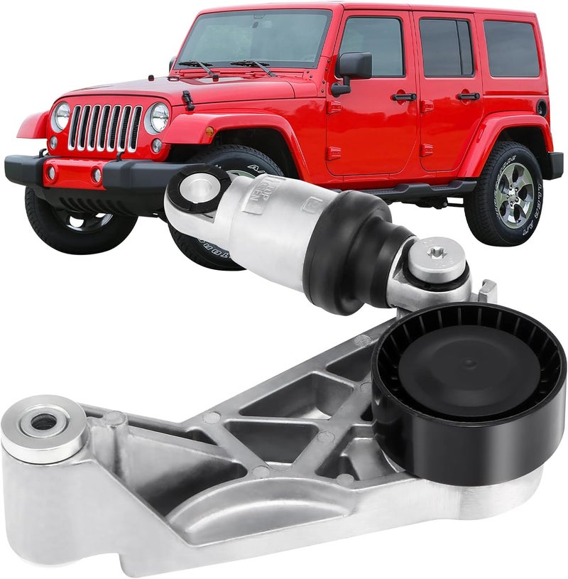ISINSWIFT 04627038AA Belt Tensioner and Pulley Assembly for Jeep JK Wrangler 2012-2018 V6 3.6L - Image 2