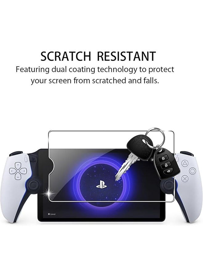 2 Pack Screen Protector for PlayStation Portal Remote Player 8 inch, 9H Hardness Anti Scratch PS5 Transparent Glass Film, PS5 Ultra HD Tempered Glass Screen Protector, Anti-Fingerprint, Clear - Image 3