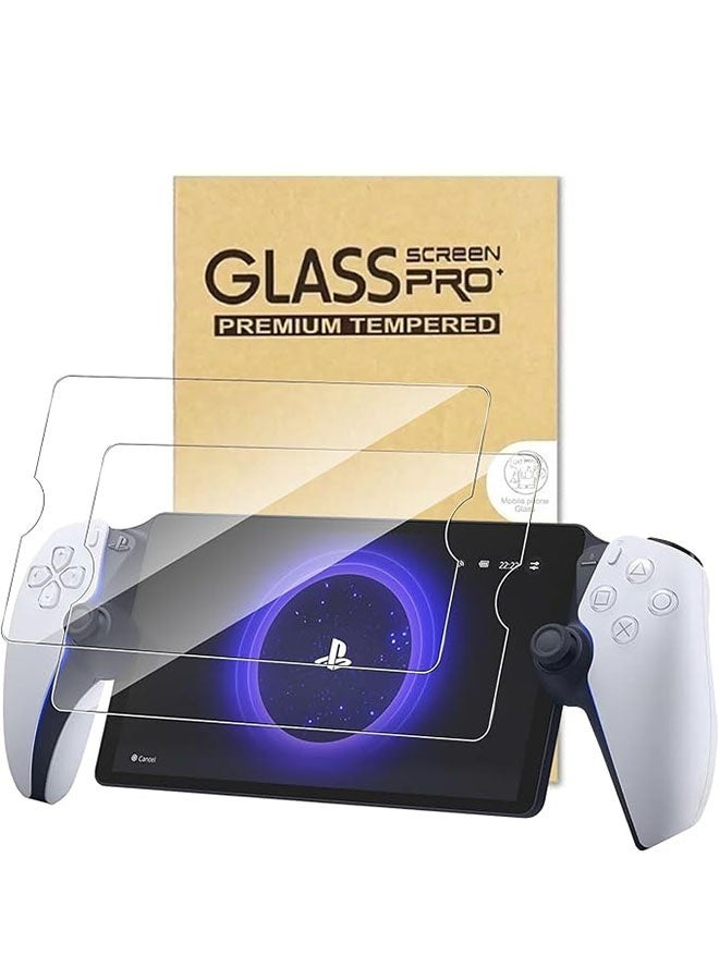 2 Pack Screen Protector for PlayStation Portal Remote Player 8 inch, 9H Hardness Anti Scratch PS5 Transparent Glass Film, PS5 Ultra HD Tempered Glass Screen Protector, Anti-Fingerprint, Clear - Image 1