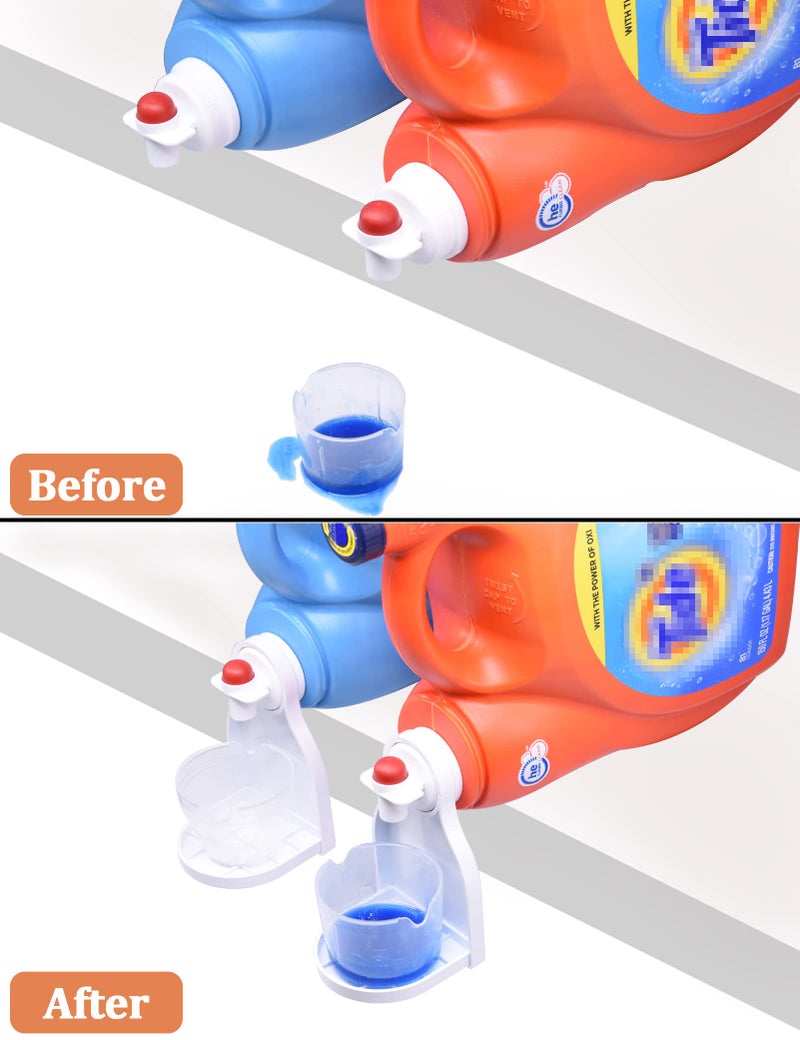 KTCEFE Laundry Detergent Cup Holder, Detergent Drip Catcher, Fabric Softener Liquid Tray Dispenser Organizer Drip Catcher, Laundry Accessories, Keep Laundry Room Tidy (2 Pack) - Image 3