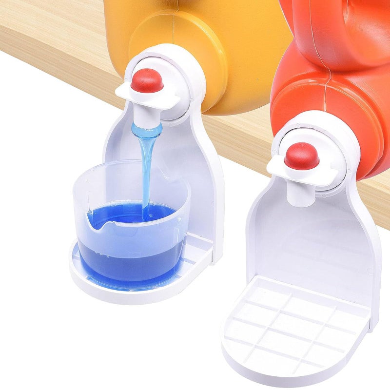 KTCEFE Laundry Detergent Cup Holder, Detergent Drip Catcher, Fabric Softener Liquid Tray Dispenser Organizer Drip Catcher, Laundry Accessories, Keep Laundry Room Tidy (2 Pack) - Image 1