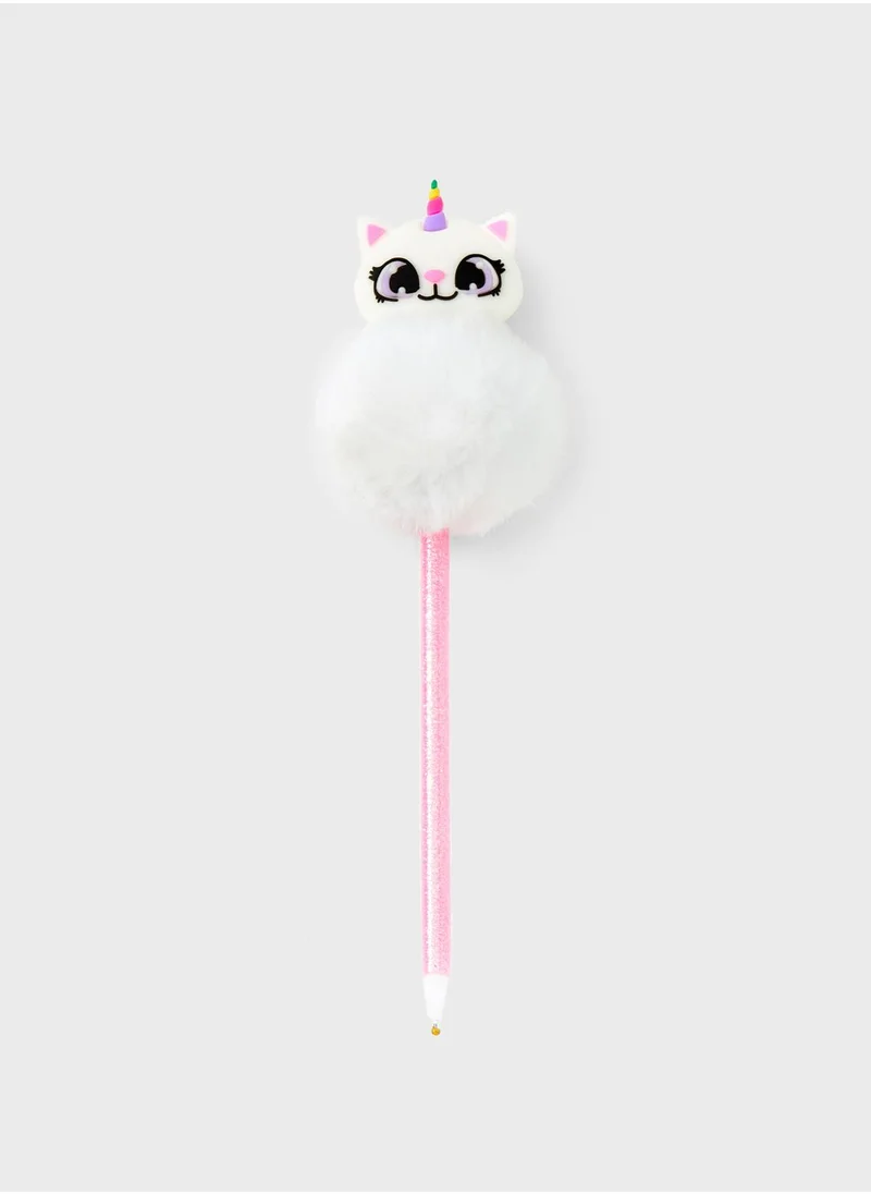 Claires Pink Caticorn Pen