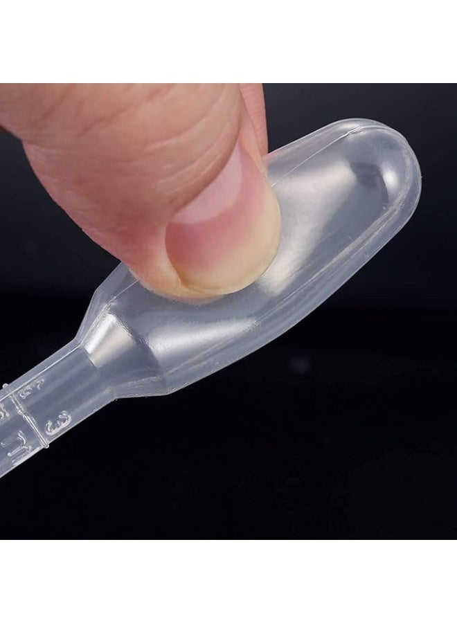 Protect Pasteur Pipettes 1ml, Disposable Plastic Transfer Pipette Dropper Graduated Calibrated Lab Pipettes for Science Laboratory, Experiment, Make up Tool - Image 2