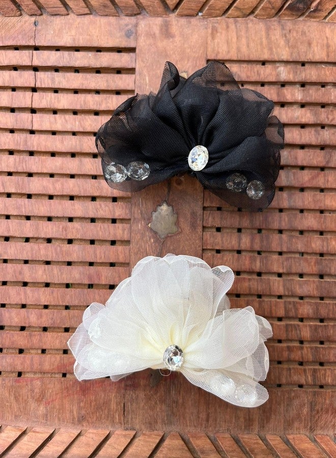 Radhya Accessories Crown Hair Claw Bow Hair Claw for Women Bow hair clutches for Girls Hair clip for women Strong grip Korean hair accessories (1 pc) (Cream) - Image 5