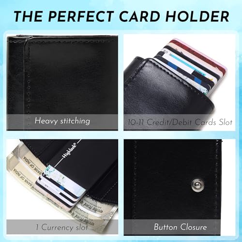 Highlark Elite Pop-Up Wallet – RFID Protected Vegan Leather Card Holder | Slim Aluminium Core | Quick Access | Holds 8–9 Cards - Image 4