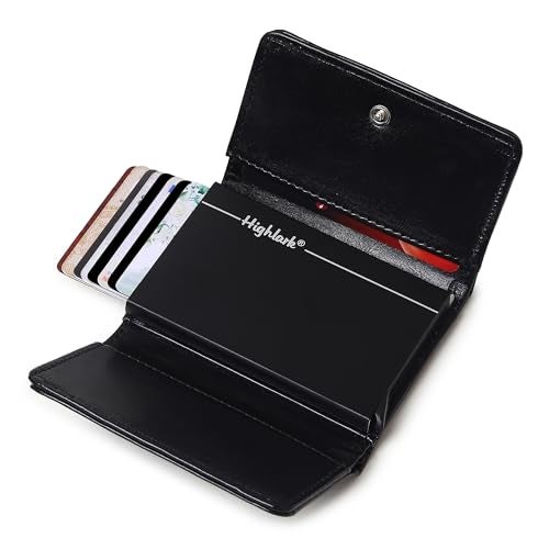 Highlark Elite Pop-Up Wallet – RFID Protected Vegan Leather Card Holder | Slim Aluminium Core | Quick Access | Holds 8–9 Cards - Image 1
