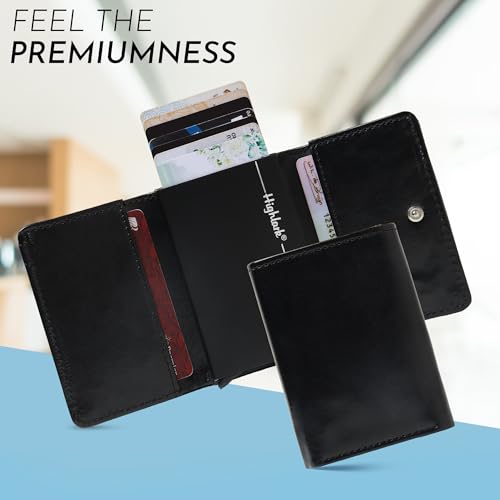 Highlark Elite Pop-Up Wallet – RFID Protected Vegan Leather Card Holder | Slim Aluminium Core | Quick Access | Holds 8–9 Cards - Image 5