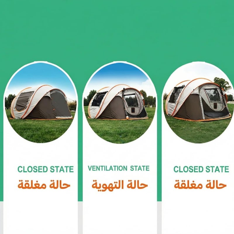 NEELABIL Camping Instant Tent 5-8 Person, Pop-Up Family Outdoor Tent | Rain-Proof Wind-Proof Portable Automatic Unfold for Camping Travel - 5-8 - Image 5