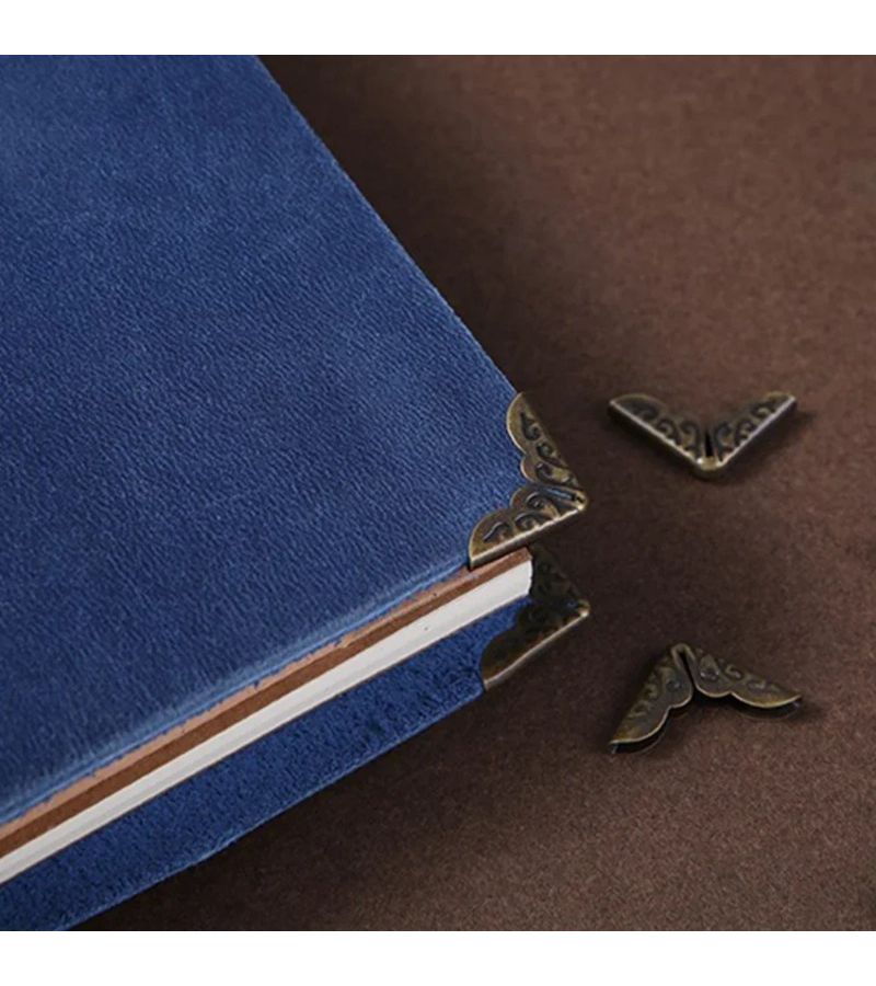 100pcs Black Metal Book Corner Protector Vintage Scrapbook Photo Album Notebook Decor - Image 4