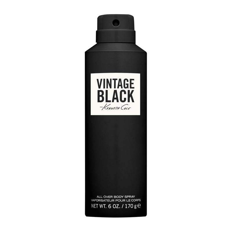Kenneth Cole Vintage Black Body Spray for Men, 6.0 Fl. Oz. - Image 1