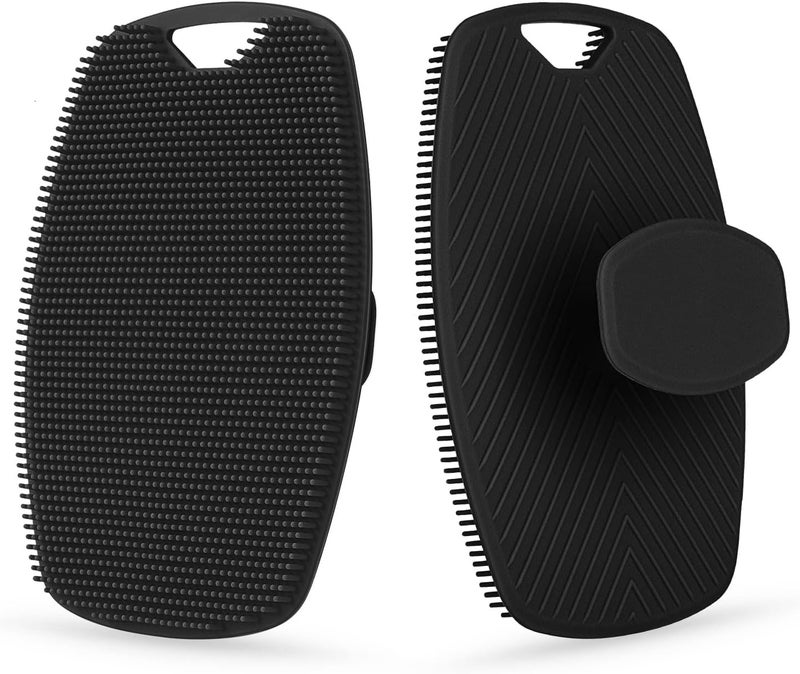 BIRZAR Body Scrubber for Bathing Dead Skin Remover Premium Super Soft Silicone Body Shower Scrub Reusable Body Cleansing Brush for Men Women and Children 1 Pc MULTICOLOUR - Image 1