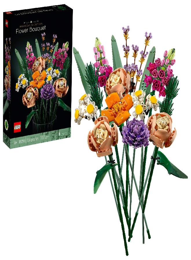 LEGO Botanicals Flower Bouquet Building Set - Artificial Flowers for Decoration for Home and Display, Ages 18+ - Small Fake Flowers for Table, Desk, Office - Gift for Birthdays - 10280 - Image 1