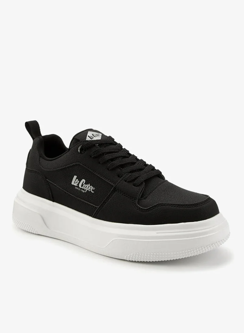Lee Cooper BLACK Men'S Panelled Lace-Up Ortholite Sneakers With Pull Tab for Men | Best Price UAE