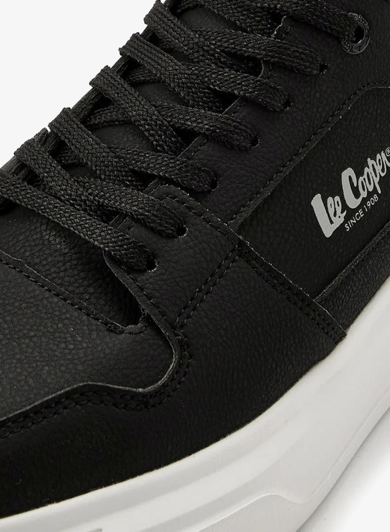 Lee Cooper BLACK Men'S Panelled Lace-Up Ortholite Sneakers With Pull Tab for Men | Best Price UAE