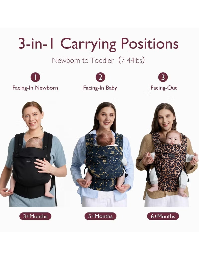 Momcozy Breathable Mesh Baby Carrier, Ergonomic and Lightweight Infant Carrier for 7-45lbs with Enhanced Lumbar Support, All Day Comfort for Hands-Free Parenting, Air Mesh-Black - Image 4