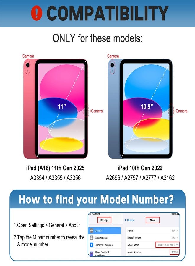 Supveco جراب لوحة مفاتيح Supveco لجهاز iPad (A16) الجيل الحادي عشر/العاشر مقاس 11 و10.9 بوصة مع حامل قلم، غطاء لوحة مفاتيح لاسلكي قابل للفصل بإضاءة خلفية بسبعة ألوان لجهاز iPad الجيل الحادي عشر/العاشر 2025/2022 - وردي فاقع - Image 3