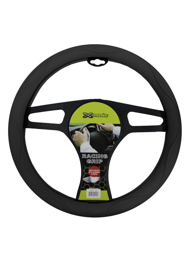 XCESSORIES Xcessories Leather Steering Cover Black 