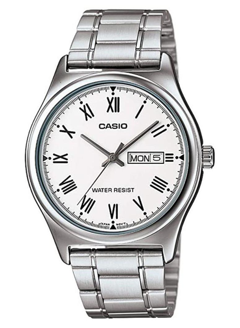 CASIO Men Stainless Steel Analog Watch MTP-V006D-7B2UDF - 38 mm - Silver - Image 1