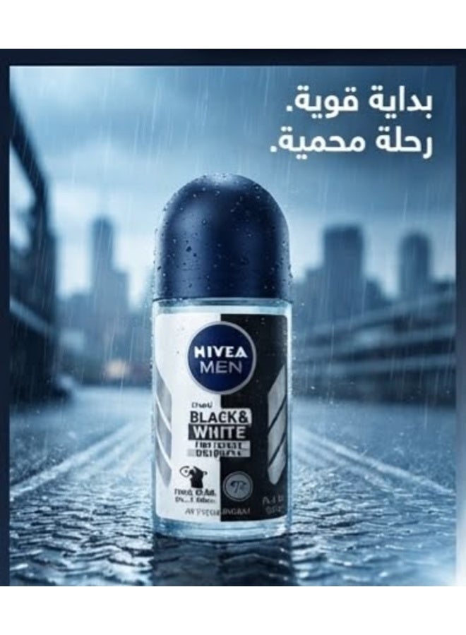 Nivea Deodorant Roll On Invisible Original Black & White 50 ML (Packaging may vary) - Image 3