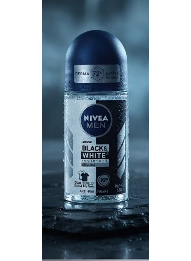 Nivea Deodorant Roll On Invisible Original Black & White 50 ML (Packaging may vary) - Image 4