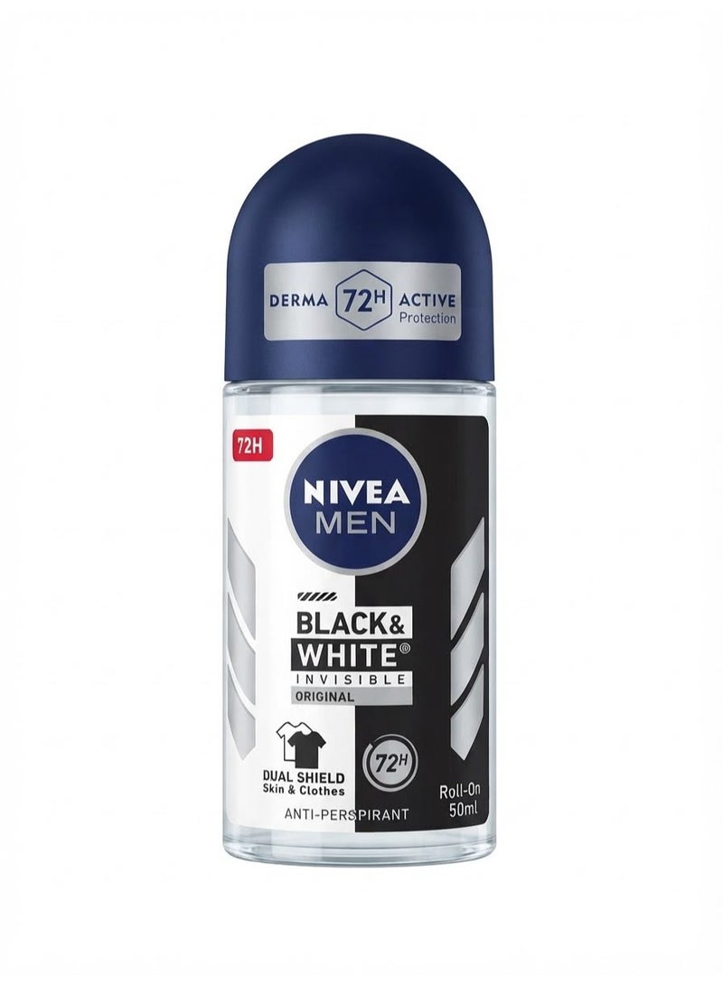 Nivea Deodorant Roll On Invisible Original Black & White 50 ML (Packaging may vary) - Image 1