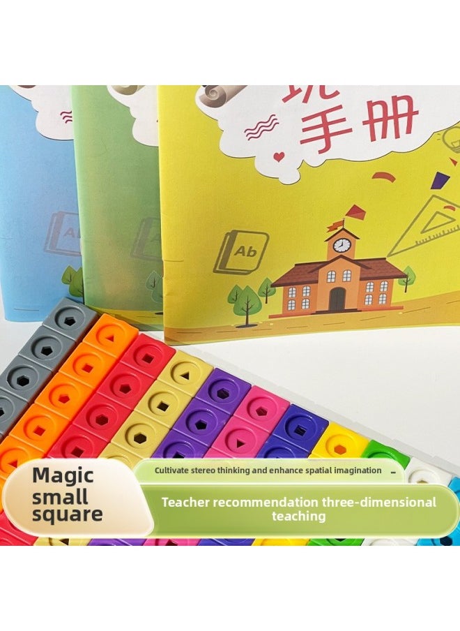 null - 2cm Magic Square Splicing Digital Building Blocks LR Universal Cube Splicing Square Color DIY Polygon Building Blocks-Color:Tpe Square 355 Pieces 31-40 Refill Kit, Including Panel - Image 1