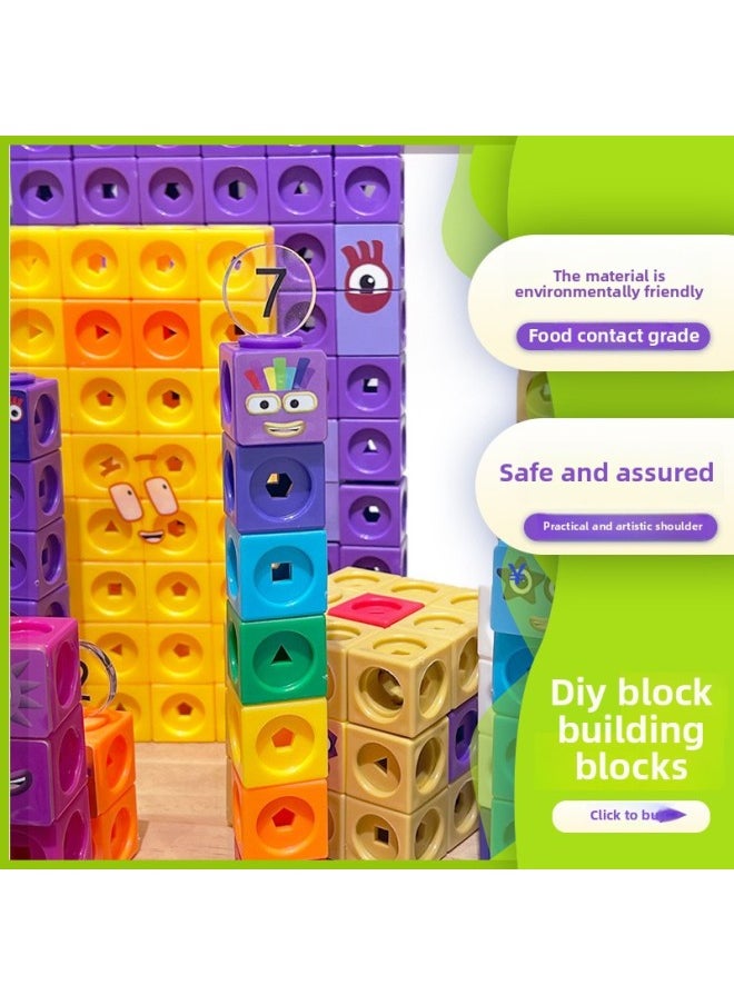 null - 2cm Magic Square Splicing Digital Building Blocks LR Universal Cube Splicing Square Color DIY Polygon Building Blocks-Color:Tpe Square 355 Pieces 31-40 Refill Kit, Including Panel - Image 1