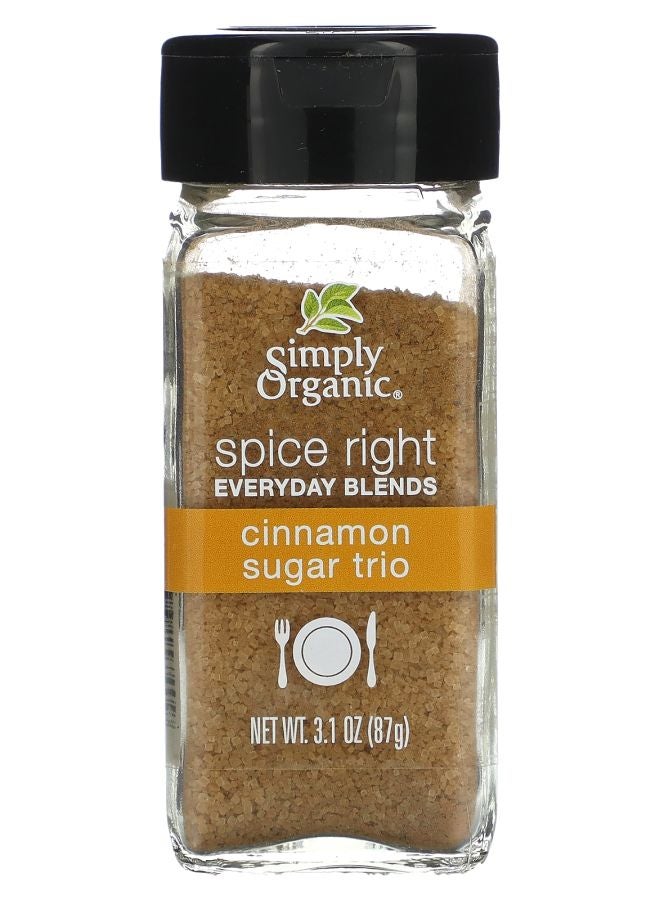 Simply Organic Spice Right Everyday Blends Cinnamon Sugar Trio 3.1 oz (87 g)