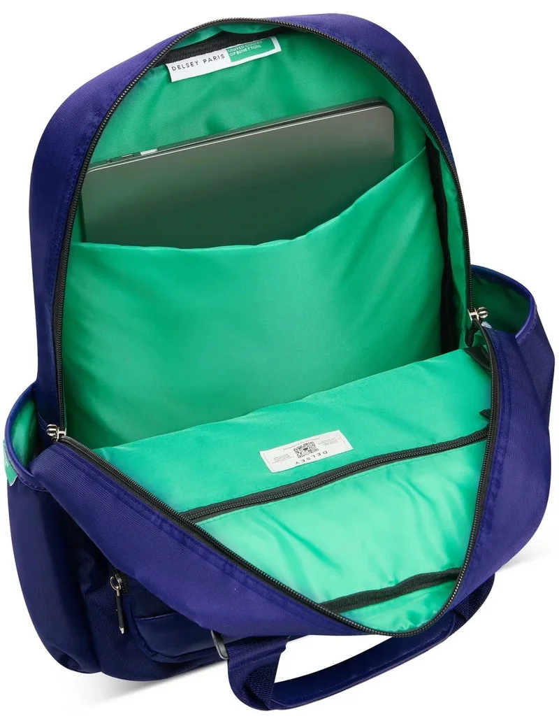 United Colors Of Benetton  Color Block Tote 15.6" Laptop Backpack - Navy  | Best Price UAE