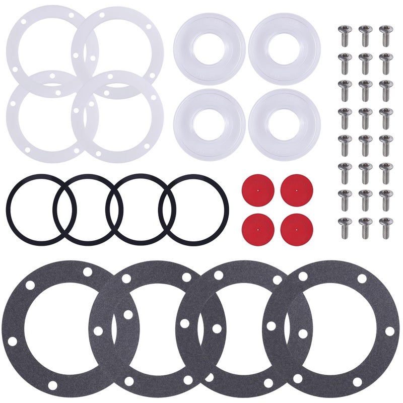 Ailbiuko 4 Pack 3595999 Hub Cap Window Cover Kit for 3434024 Hub Caps 3595999 Hubcap Oil Window with Plugs and Gaskets Replace for Stemco 3434024 - Image 3