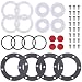 Ailbiuko 4 Pack 3595999 Hub Cap Window Cover Kit for 3434024 Hub Caps 3595999 Hubcap Oil Window with Plugs and Gaskets Replace for Stemco 3434024 - Image 2