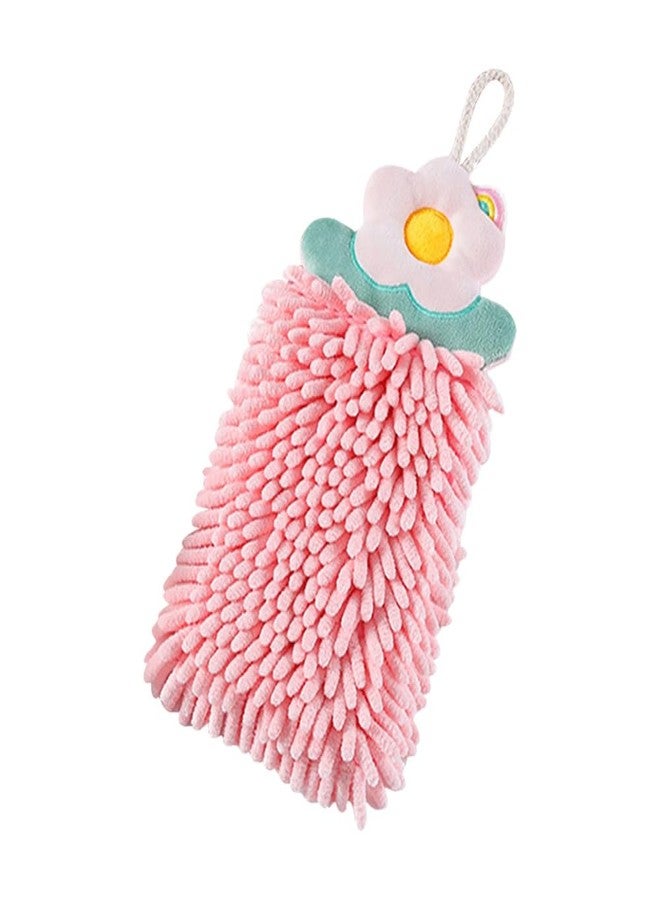 DONGKER Hanging Hand Towel,Chenille Fluffy Quick Dry Hand Towel with Hanging Loops for Bathroom Kitchen Washstand - Image 1