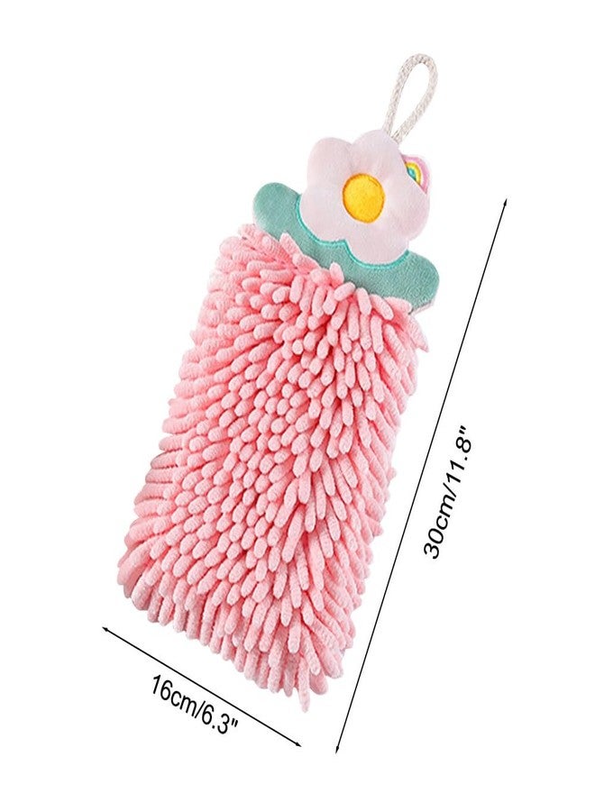 DONGKER Hanging Hand Towel,Chenille Fluffy Quick Dry Hand Towel with Hanging Loops for Bathroom Kitchen Washstand - Image 4