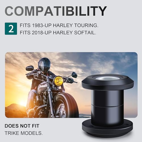 MoKitDora Handlebar Riser Bushings Damper Kit for 1983-up Harley Touring Road King Electra Street Glide FLHR FLTR FLHX FLHT & 2018-up Softail Deluxe Breakout Heritage Street Bob Fat Boy Low Rider - Image 3
