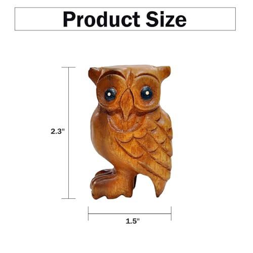 GOGHOST 3 Pcs Handmade Wooden Guiro Animal Set (Small), 3 Inch Wooden Frog, 4 Inch Wooden Cricket, and 2.3 Inch Wooden Owl Whistle, Guerrero Percussion Instruments Artistic Craft - Image 2