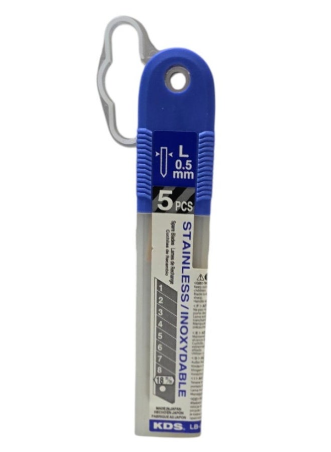 KDS LB-5SH EVO Stainless Cutter Blade – Pack of 2 (10 Blades), 18mm, Wet Environment Ready, Japan Made - Image 3