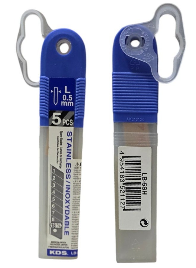 KDS LB-5SH EVO Stainless Cutter Blade – Pack of 2 (10 Blades), 18mm, Wet Environment Ready, Japan Made - Image 4