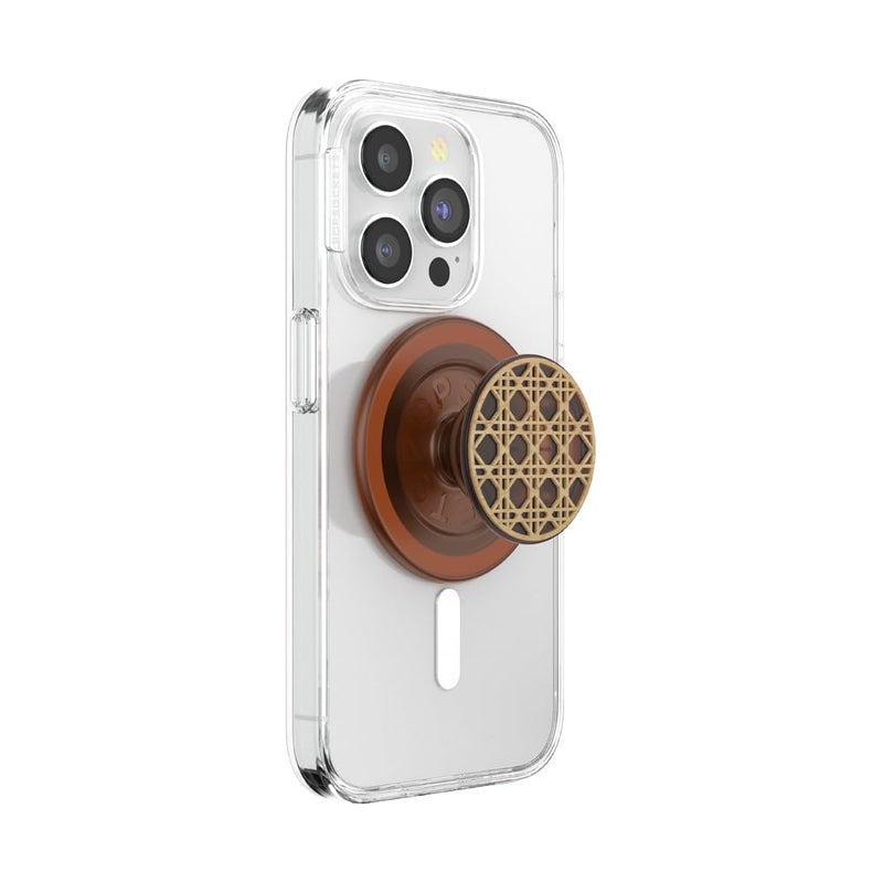 PopSockets Phone Grip for MagSafe, Magnetic Holder, Phone Stand, Brown - Raising Cane - Image 1