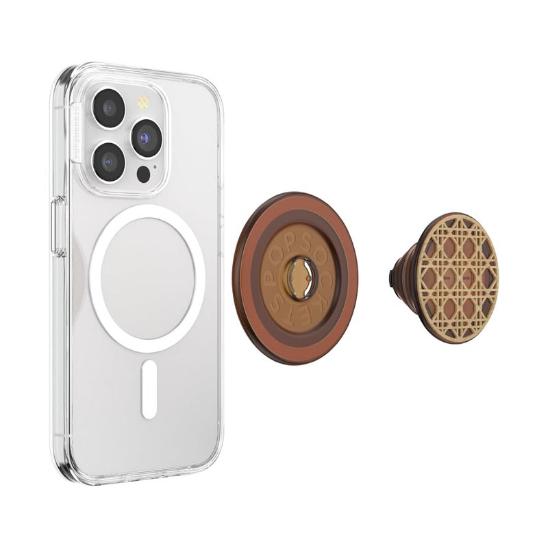 PopSockets Phone Grip for MagSafe, Magnetic Holder, Phone Stand, Brown - Raising Cane - Image 5