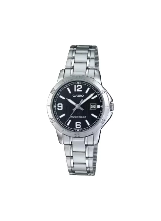 CASIO Women's Analog Display Watch With Silver Stainless Steel Strap - LTP-V004D-1B2UDF