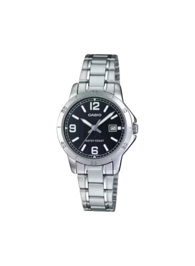 CASIO Women's Stainless Steel Analog Watch LTP-V004D-1B2UDF - 30.2 mm
