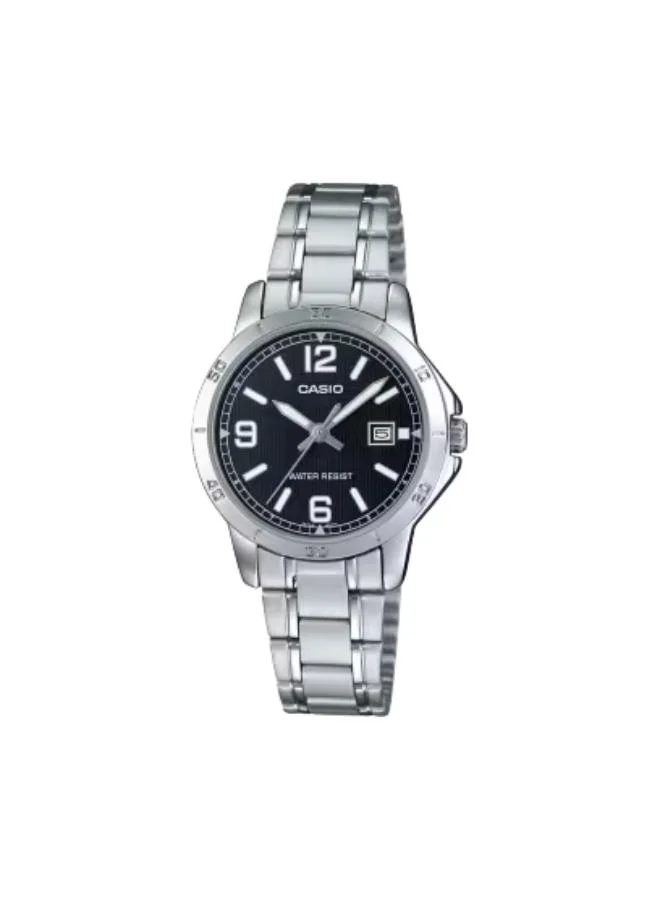 CASIO Women's Stainless Steel Analog Watch LTP-V004D-1B2UDF - 30.2 mm