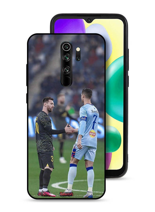 Tolwak غطاء حماية لهاتف شاومي ريدمي نوت 8 برو - ميسي ورونالدو - Image 1