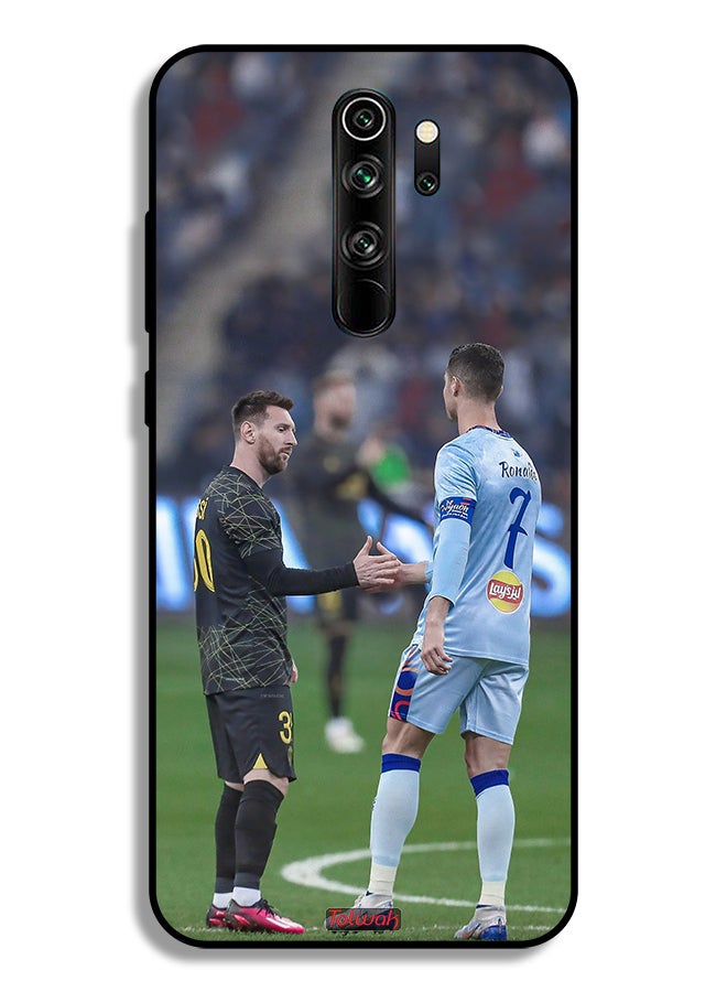 Tolwak غطاء حماية لهاتف شاومي ريدمي نوت 8 برو - ميسي ورونالدو - Image 2