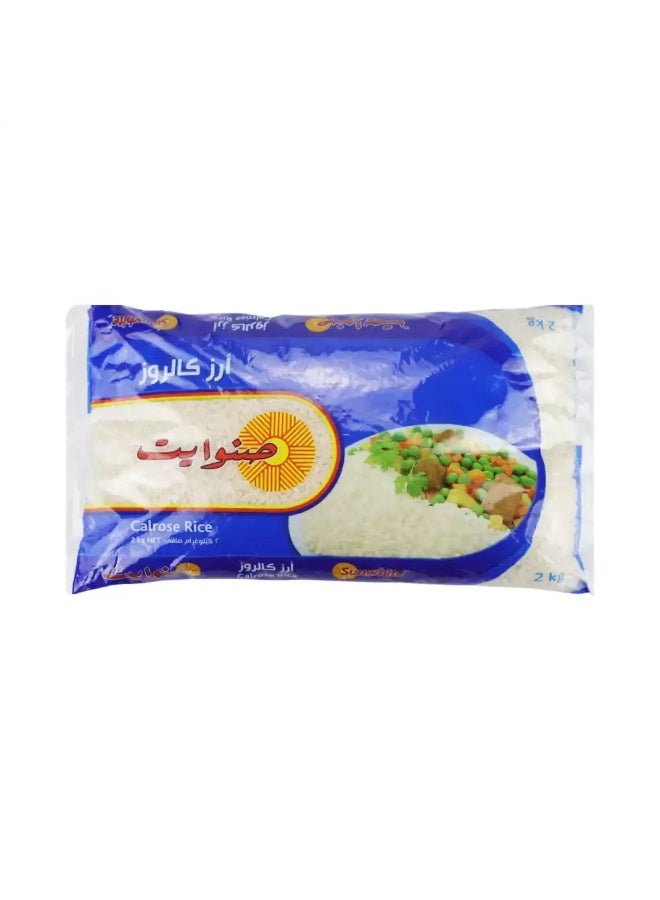 Sunwhite Calrose Rice with Medium Grain 2Kg - Image 1