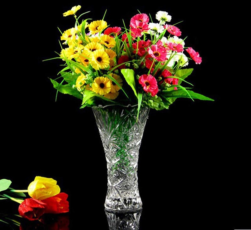 E - Ezra EEzra Home Decor Crystal Flower Vase Pot Pack of 1 - Image 4